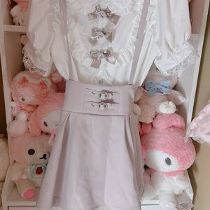 ♡ ma*rs buckle suspender skirt ♡